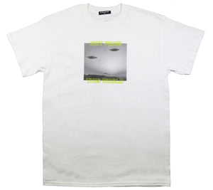 Flying Saucer Tee in White